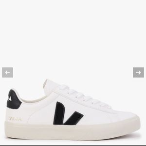 Veja Campo Chromefree Leather Extra White Black Trainers